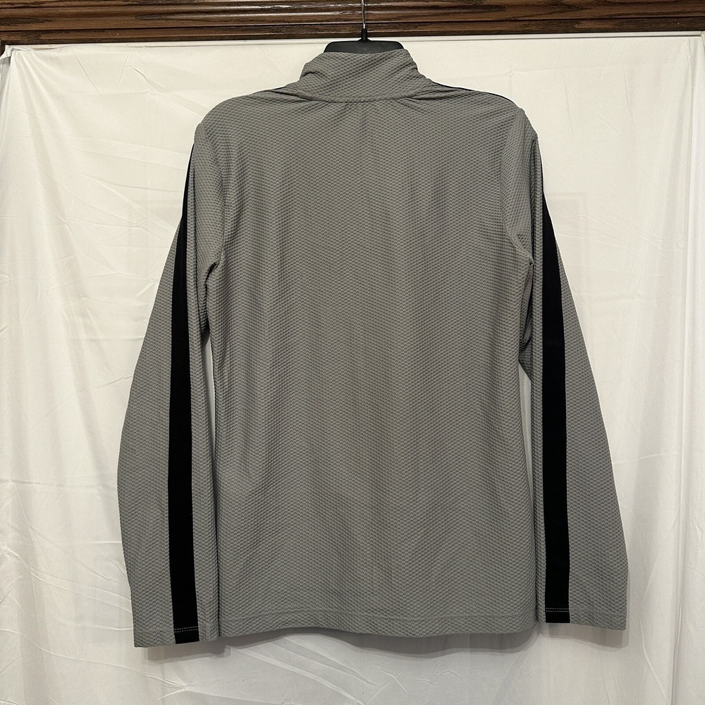 LRL Lauren Active Ralph Lauren Women's Sz Medium Gray Waffle 1/4 Zip Pullover - Picture 3 of 5